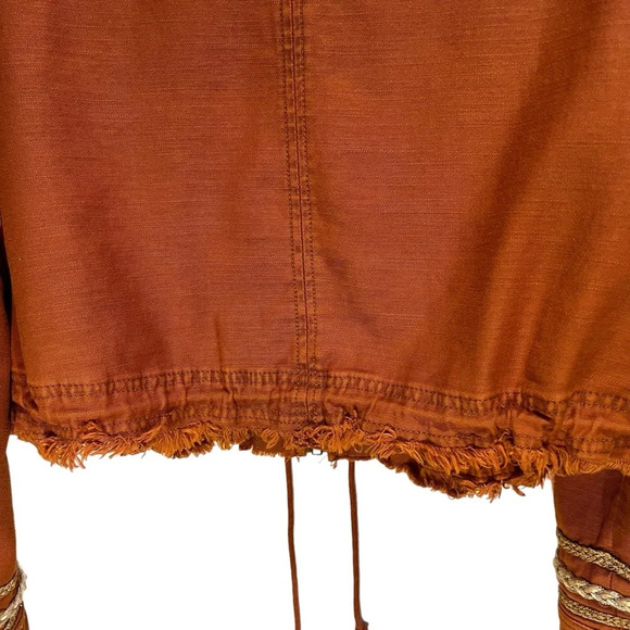 Free People Extreme Cropped Military Jacket Size Small OB618949 Embroidery *FLAW - Picture 10 of 15